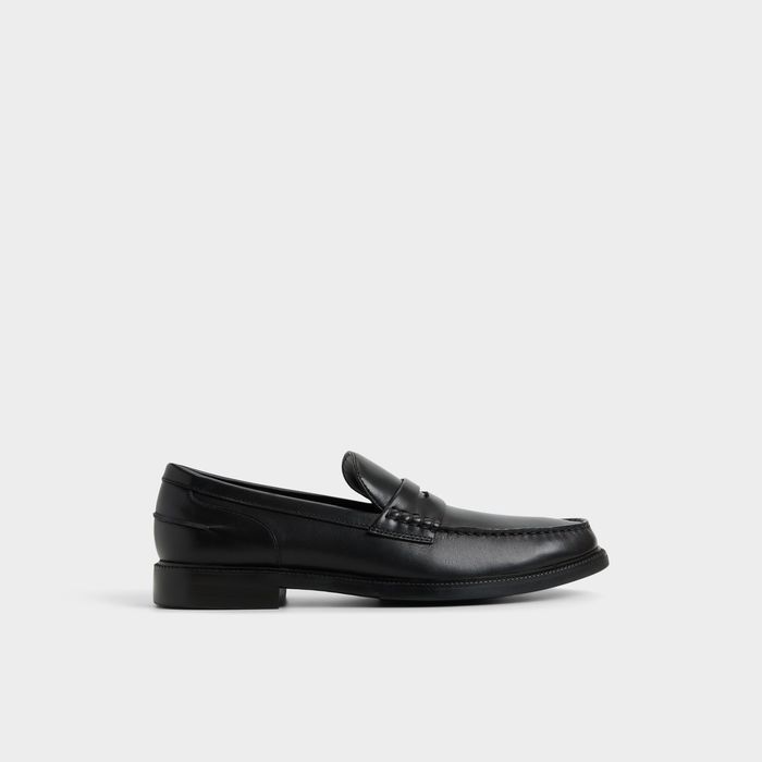 Loafers in black leather - KIERAN