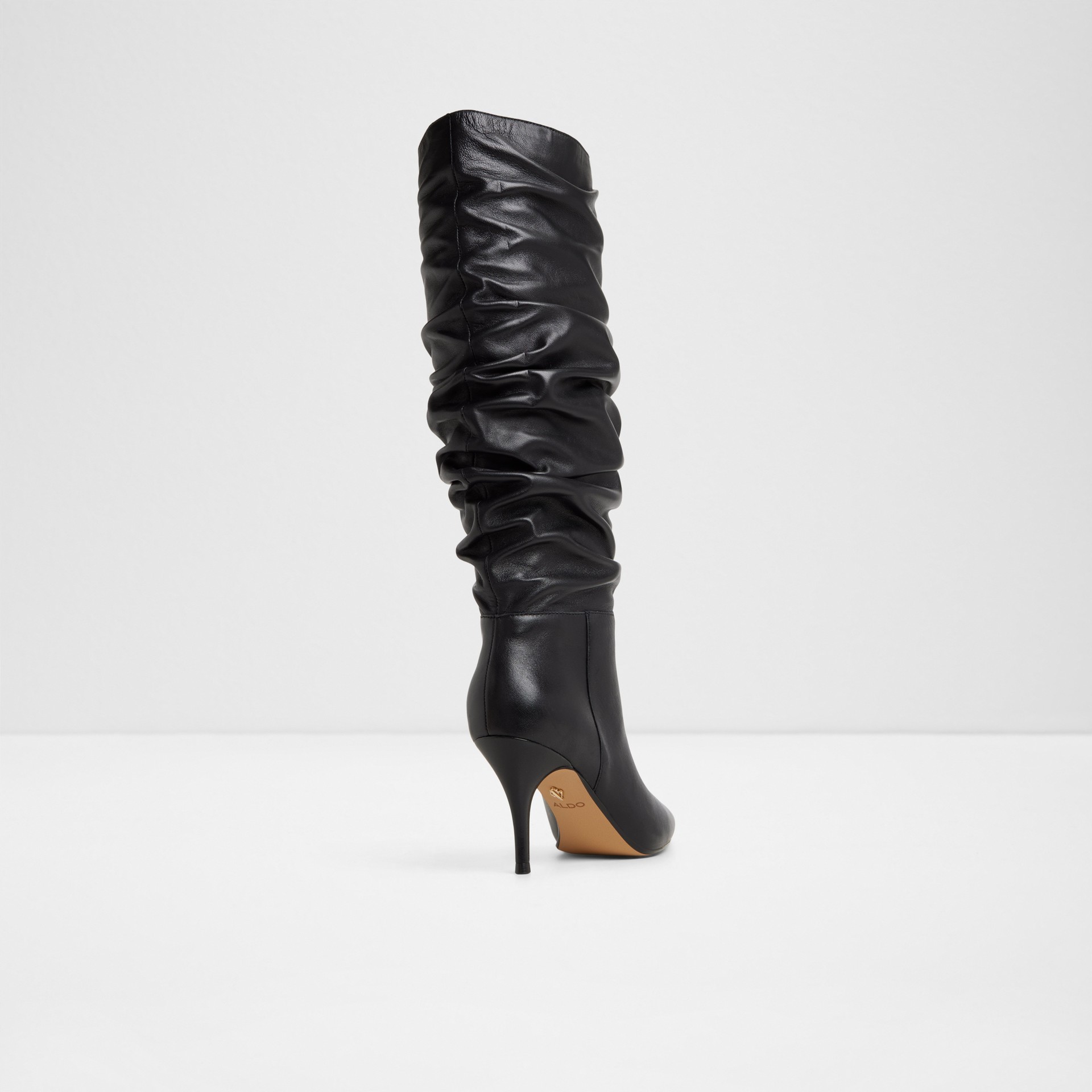 Ladies boots in black leather, stiletto heel - KIMMIA001001043