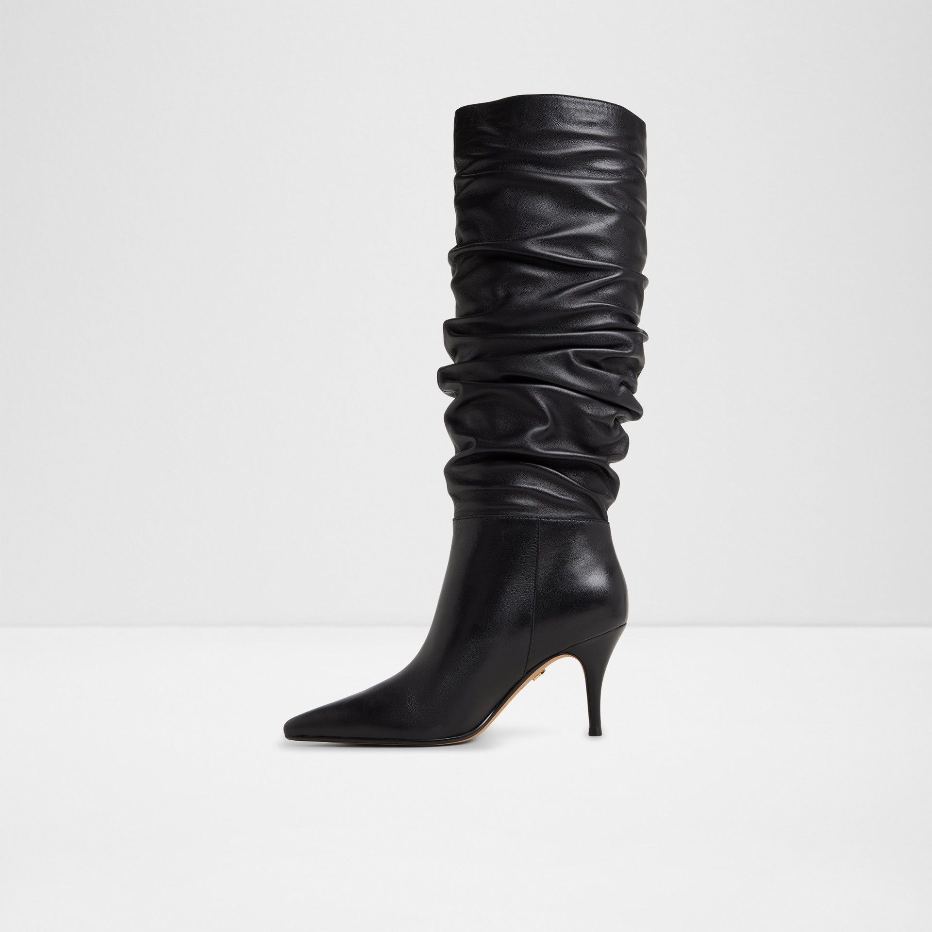 Ladies boots in black leather, stiletto heel - KIMMIA001001043