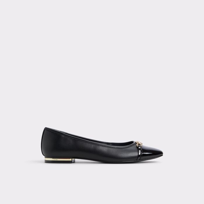 Flat ballerinas in black - KRISHELLE