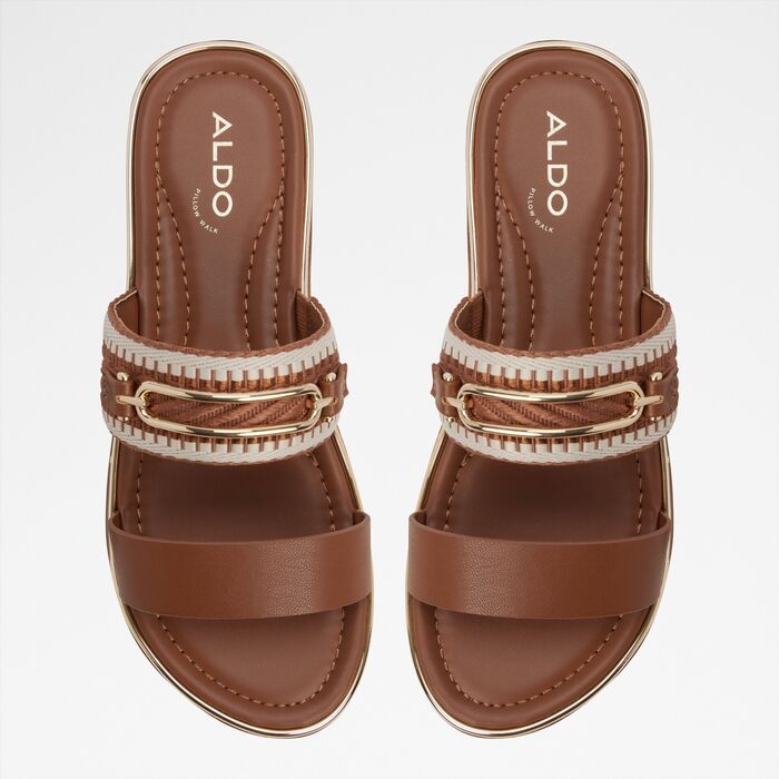Flat sandals in cognac - LAGOON