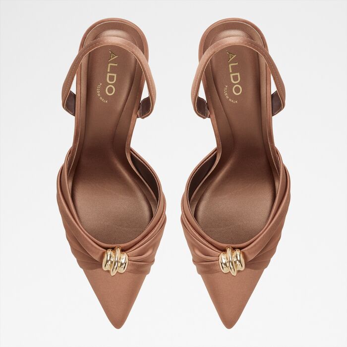 Stiletto heeled shoes in bronze - LARSYNN