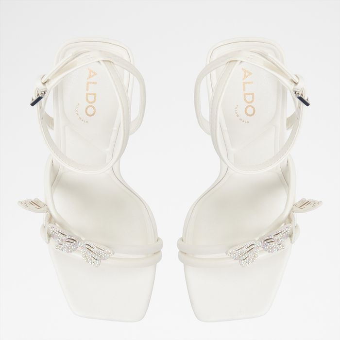 Block heeled sandals in white - LAYLIA