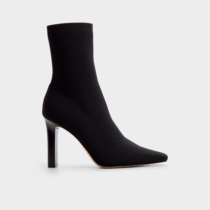 Stiletto heeled ankle boots in black - LEIANI