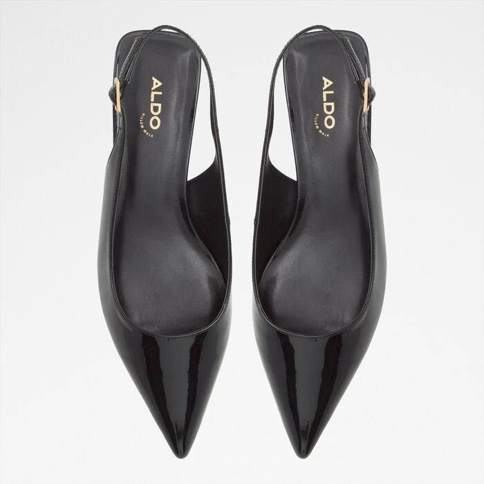 Stiletto heeled shoes in black patent - LENNOXIE