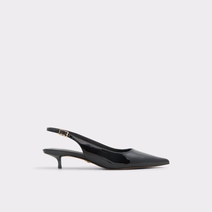 Stiletto heeled shoes in black patent - LENNOXIE