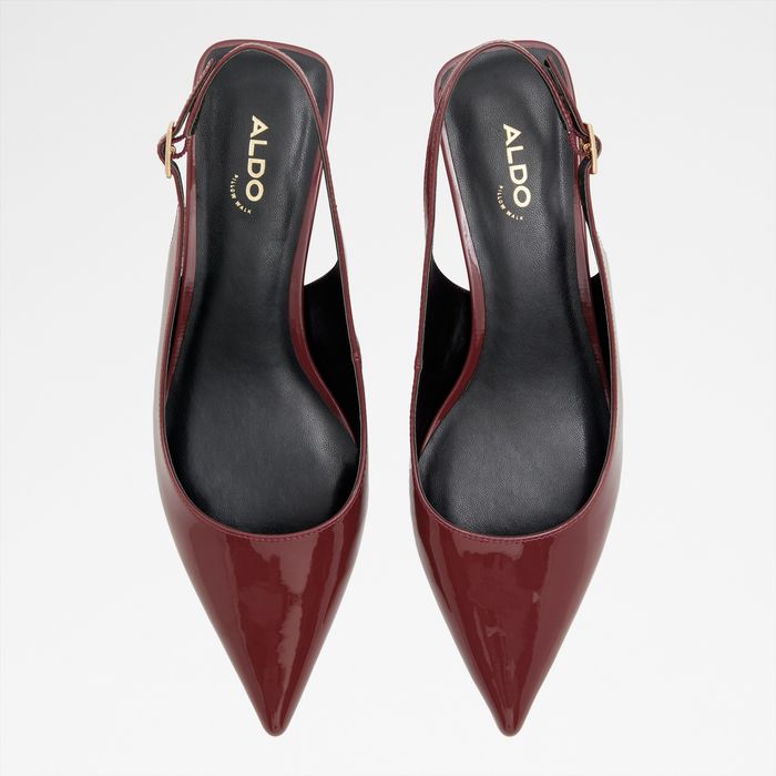 Stiletto heeled shoes in bordo patent - LENNOXIE