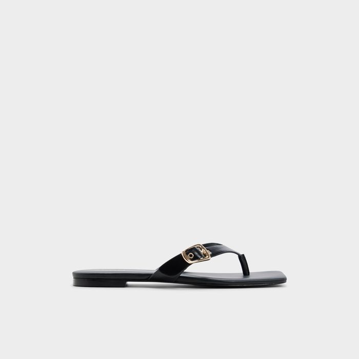 Flat sandals in black - LEONNIA