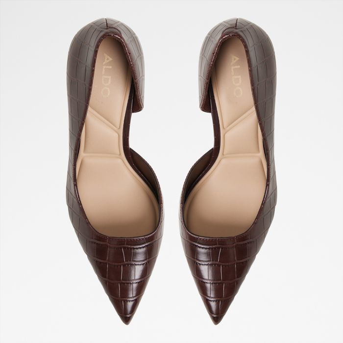 Kitten heeled shoes in brown - LIVIANNA