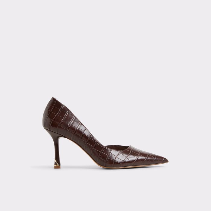 Kitten heeled shoes in brown - LIVIANNA