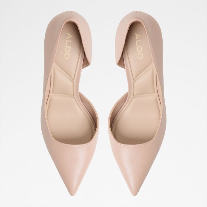 Kitten heeled shoes in beige - LIVIANNA