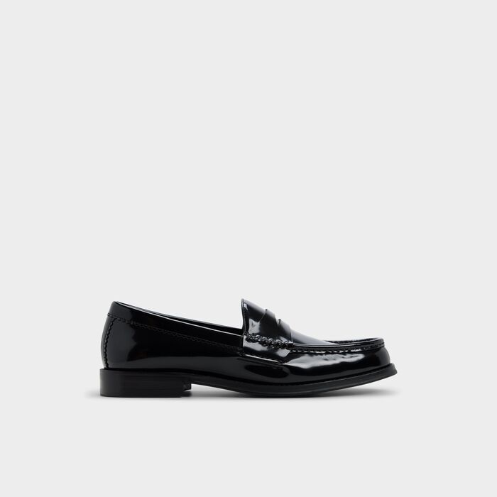 Loafers in black leather - LUDOVIK