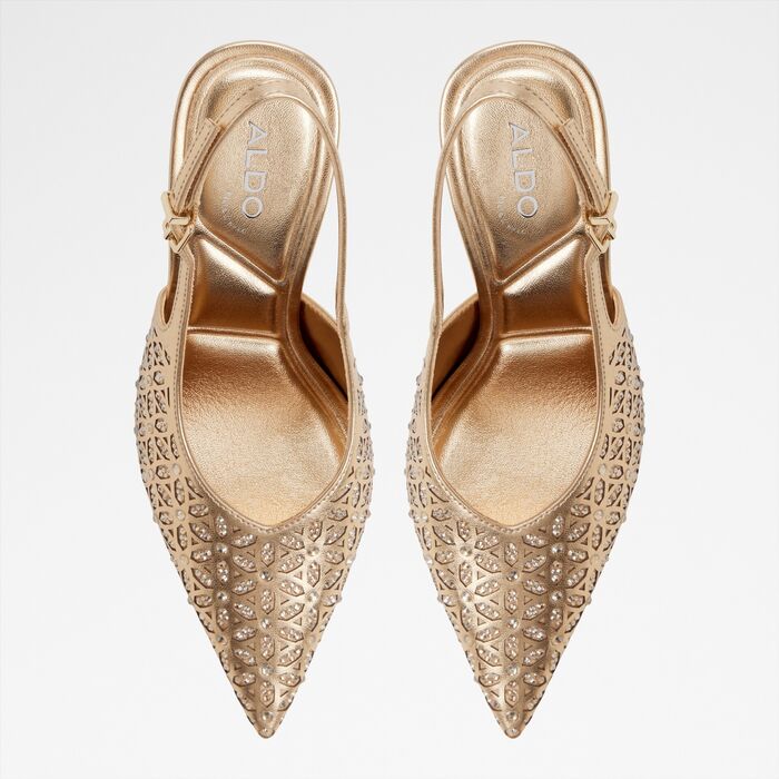 Stiletto heeled shoes in gold - LYSANDRE