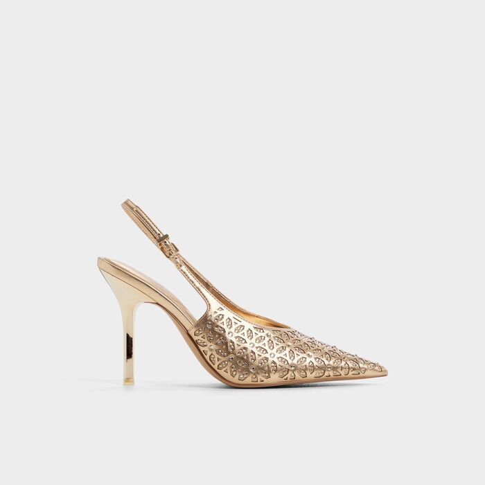 Stiletto heeled shoes in gold - LYSANDRE