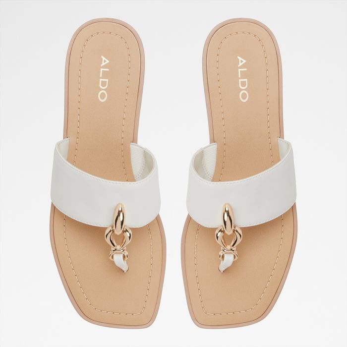 Flat sandals in white - MADALINE