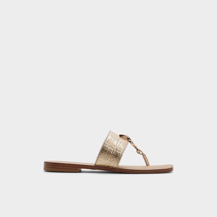 Flat sandals in gold - MADALINE