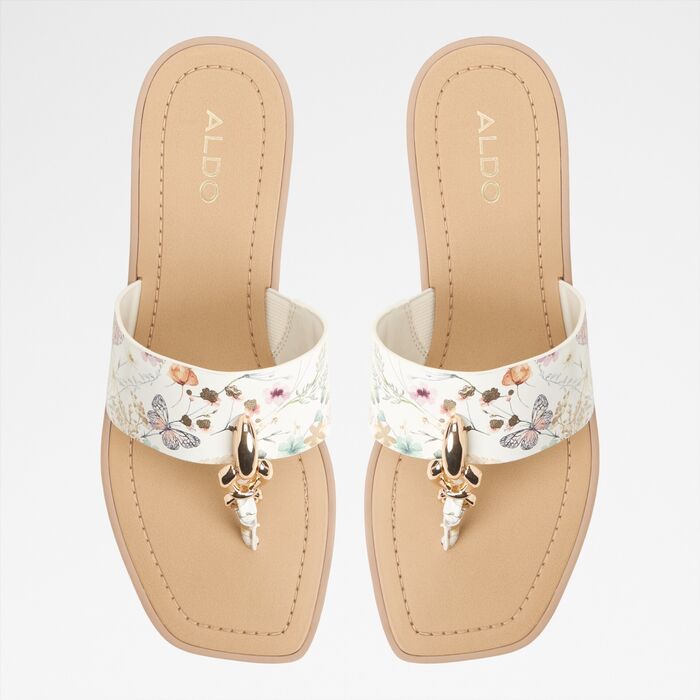 Flat sandals in white - MADALINE