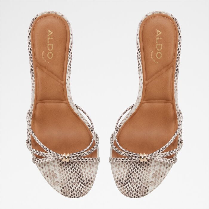 Stiletto heeled sandals in beige - MADALYN
