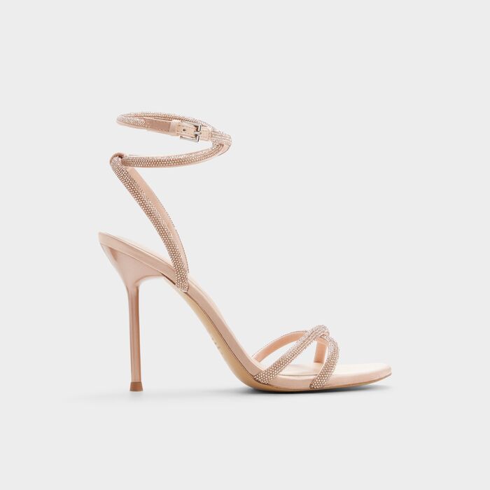 Stiletto heeled sandals in rose gold - MANAELDEN