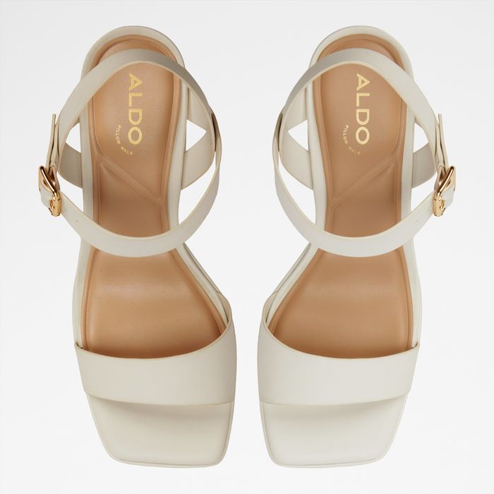 Block heeled sandals in white - MONTSE