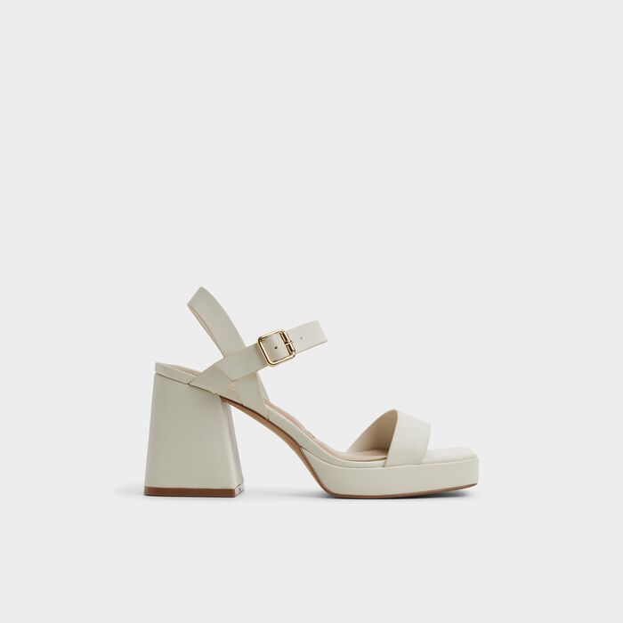 Block heeled sandals in white - MONTSE