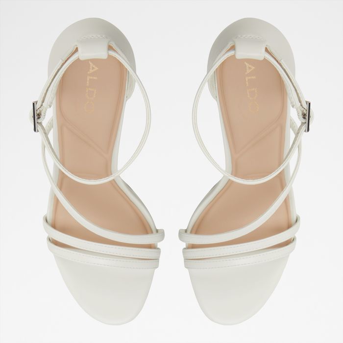 Stiletto heeled sandals in white - ODELLA
