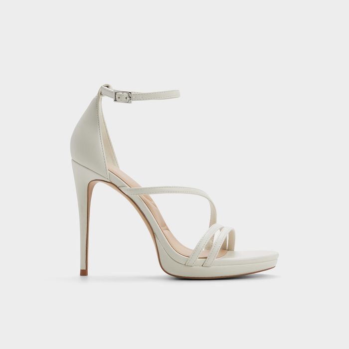 Stiletto heeled sandals in white - ODELLA