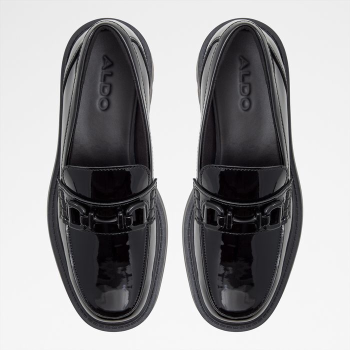 Flat loafers in black patent - ONEAMETH