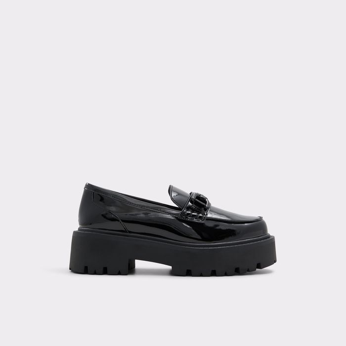 Flat loafers in black patent - ONEAMETH