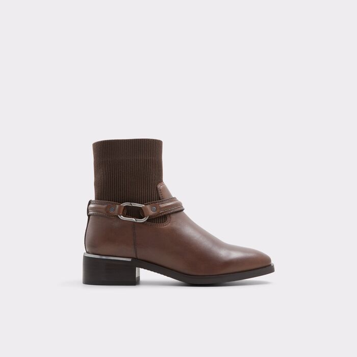 Flat ankle boots in brown leather - ONITRAM