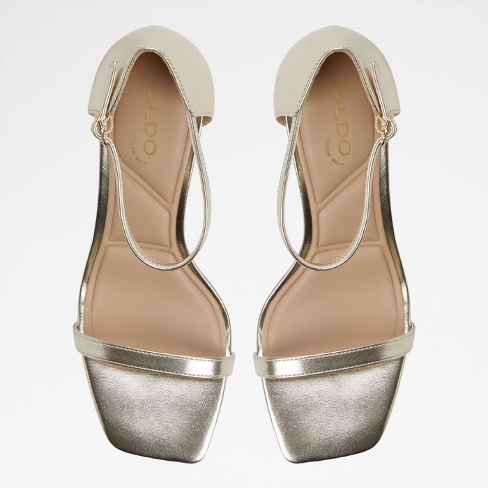 Stiletto heeled sandals in gold - PARAGON
