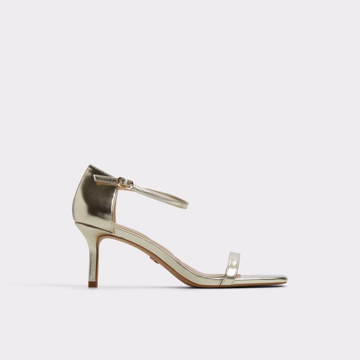 Stiletto heeled sandals in gold - PARAGON