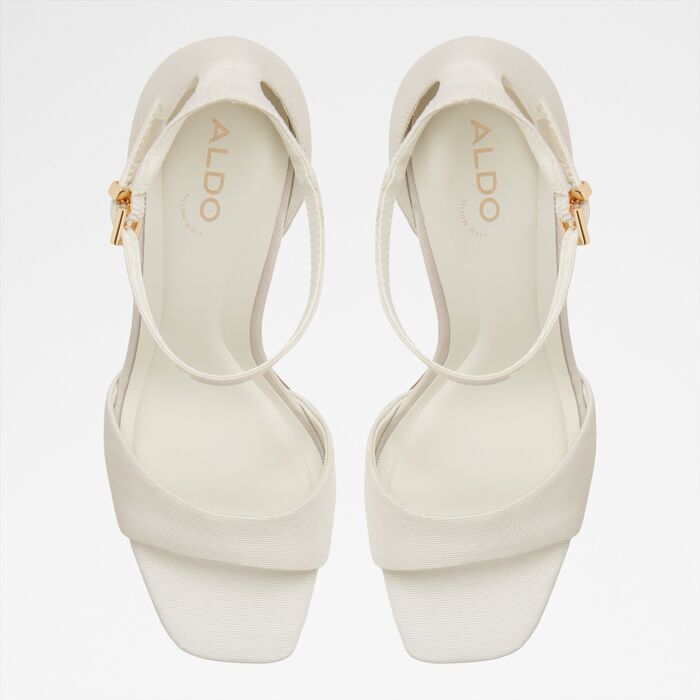 Stiletto heeled sandals in white - PEARLETTA