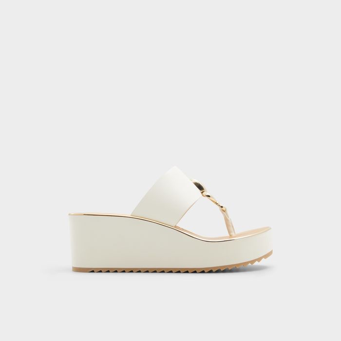 Wedge heeled sandals in white - PENELOPY