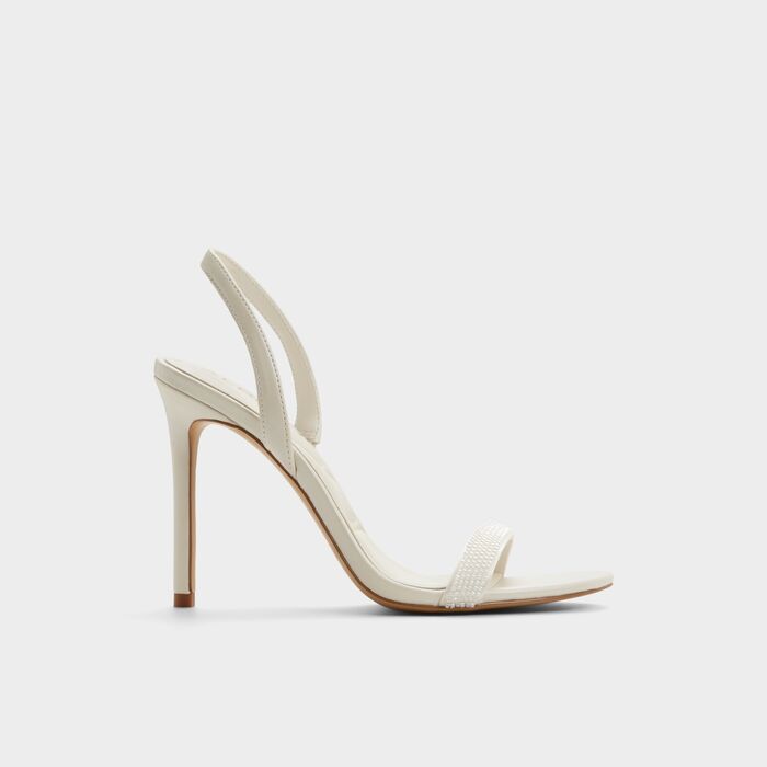 Stiletto heeled sandals in white - QUINNEY