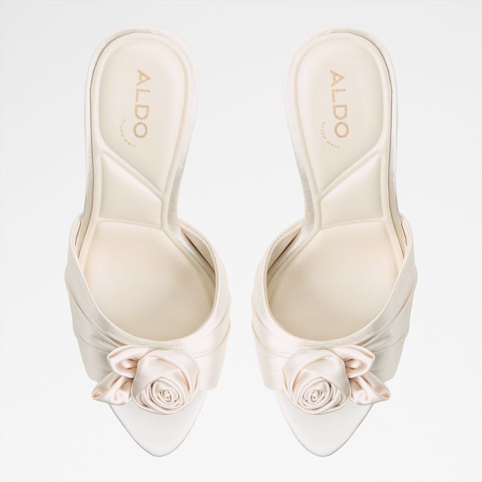 Stiletto heeled mules in white - ROSALINA