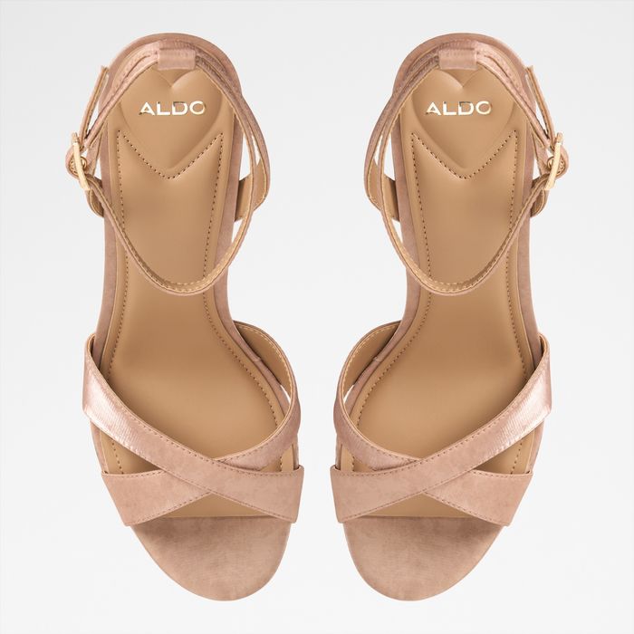 Block heeled sandals in beige - ROSINE