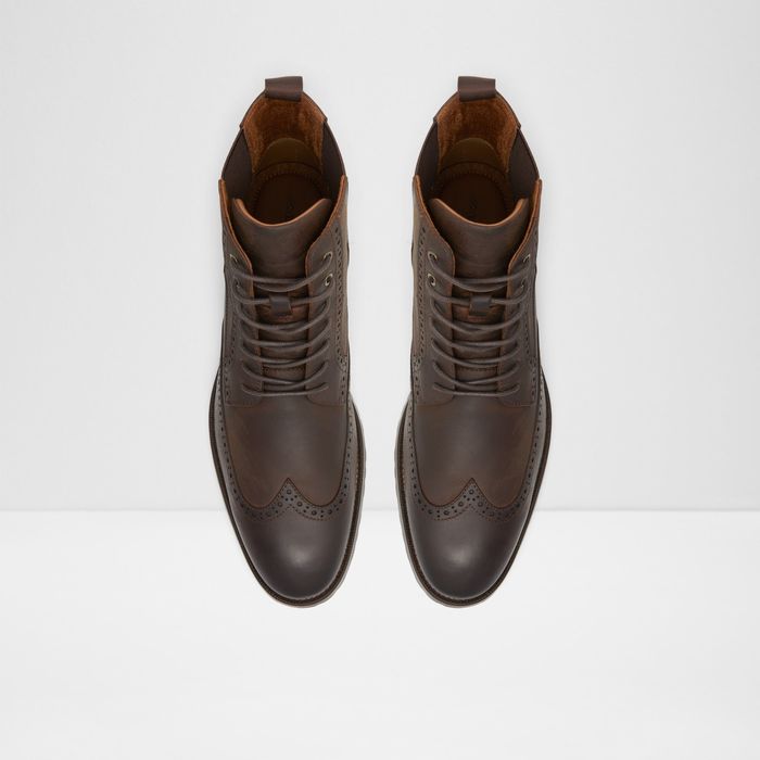 Lace-up boots in brown leather - SALINGER