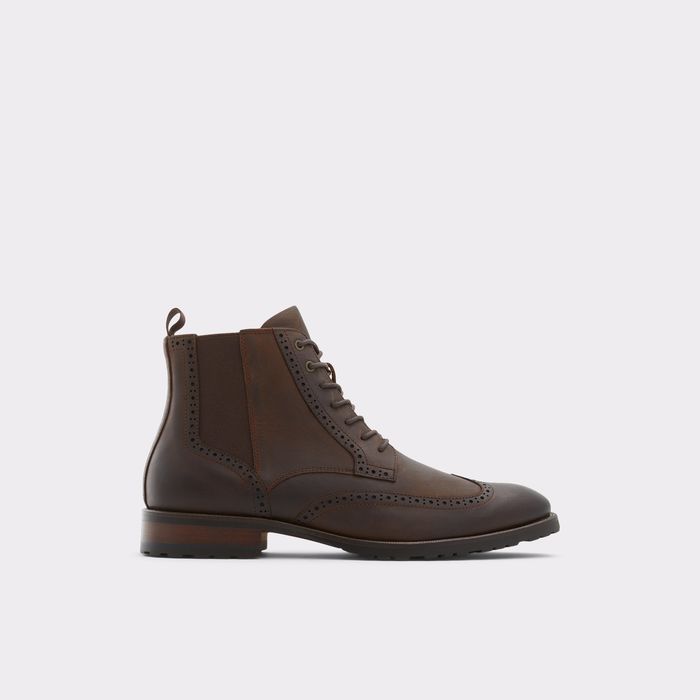 Lace-up boots in brown leather - SALINGER