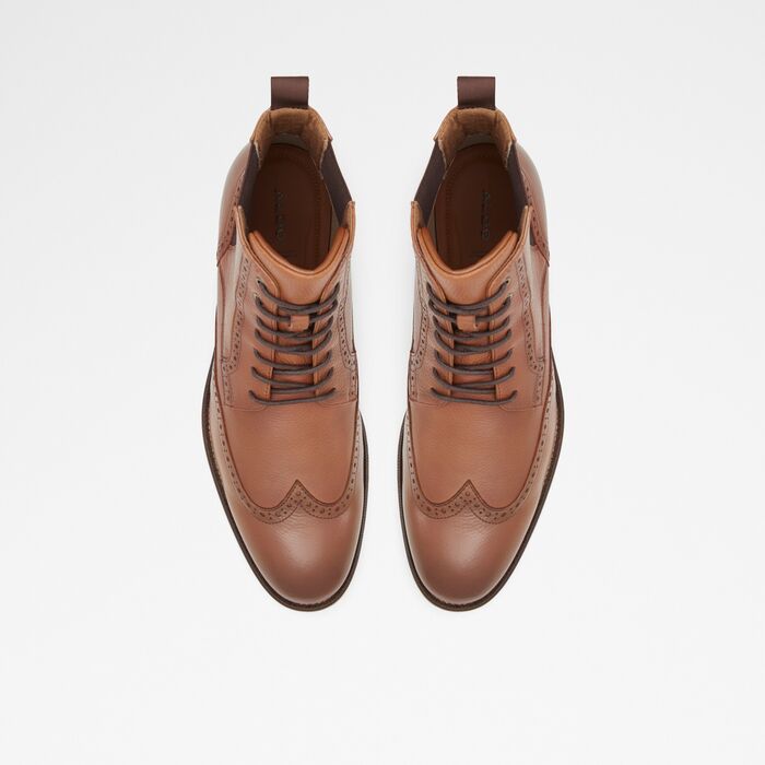 Lace-up boots in cognac leather - SALINGER