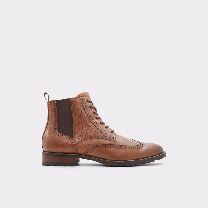 Lace-up boots in cognac leather - SALINGER