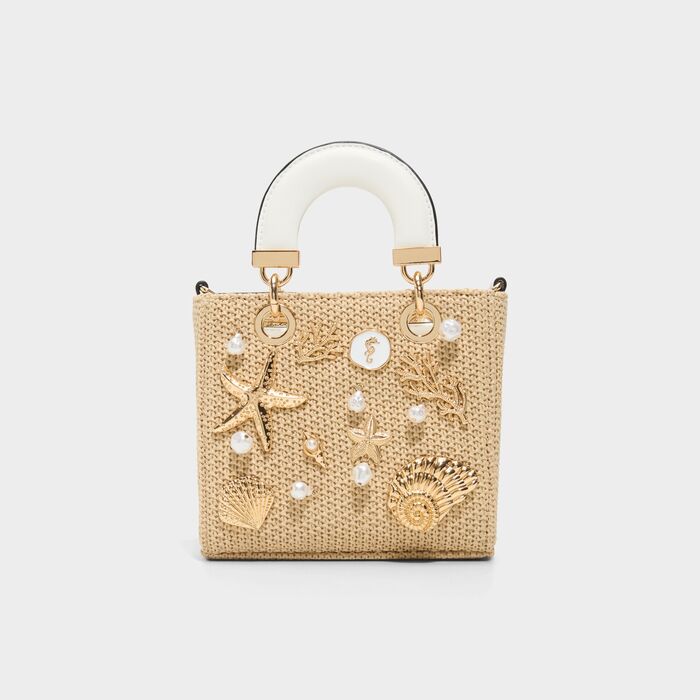Handbag in beige - SEASHELLMINIX