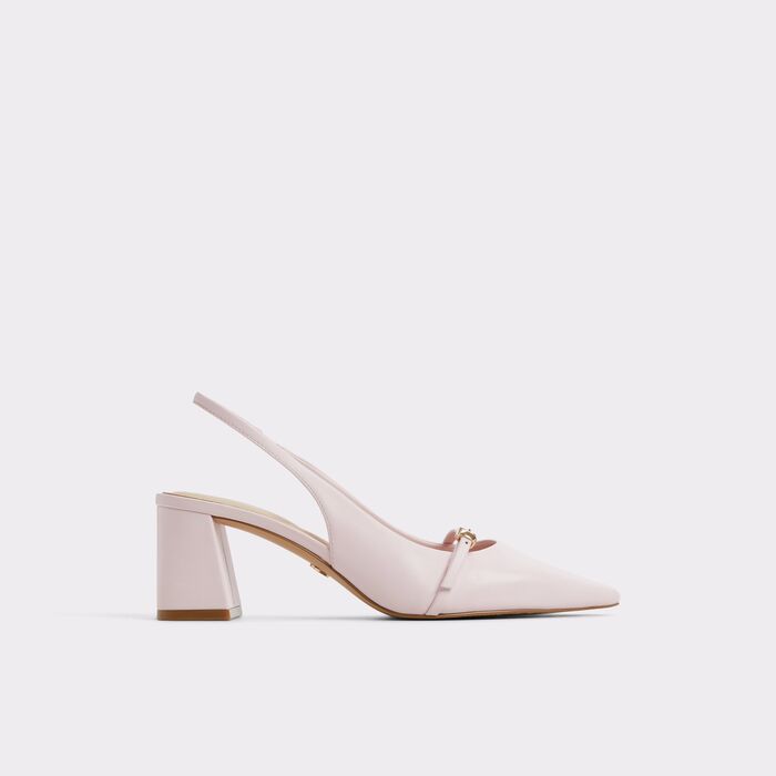 Block heeled shoes in pink leather - SKEPPER