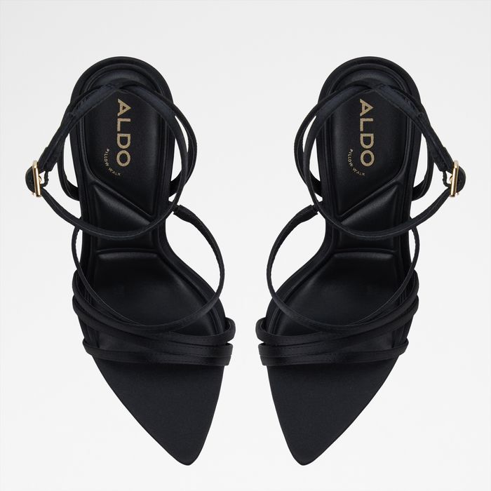 Stiletto heeled sandals in black - SOLANIA