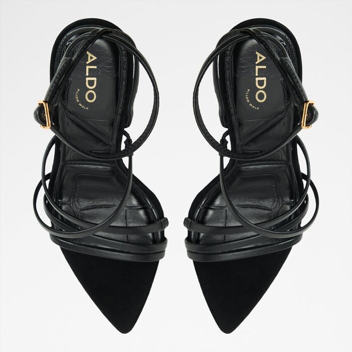 Stiletto heeled sandals in black - SOLANIA