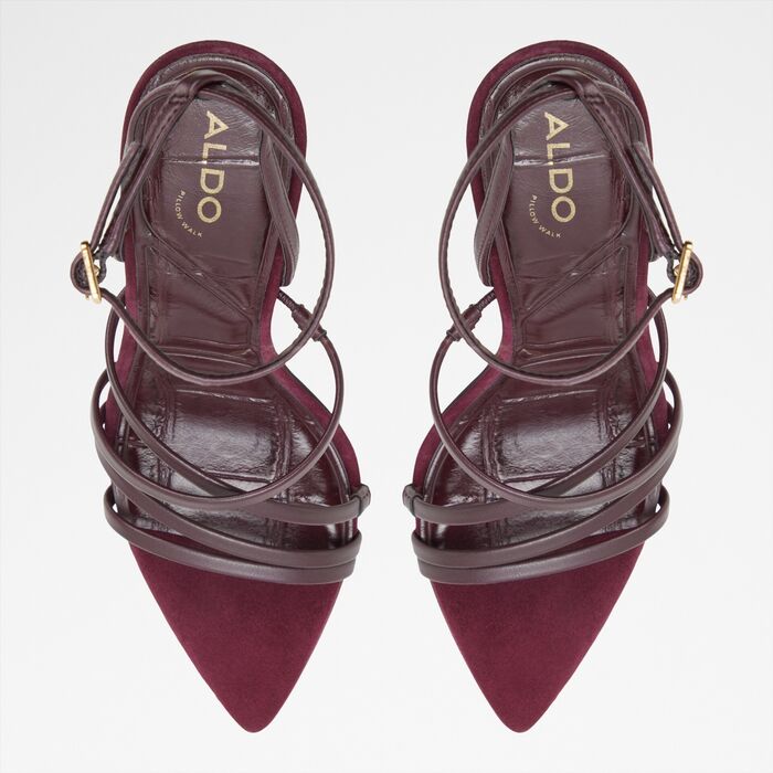 Stiletto heeled sandals in bordo - SOLANIA