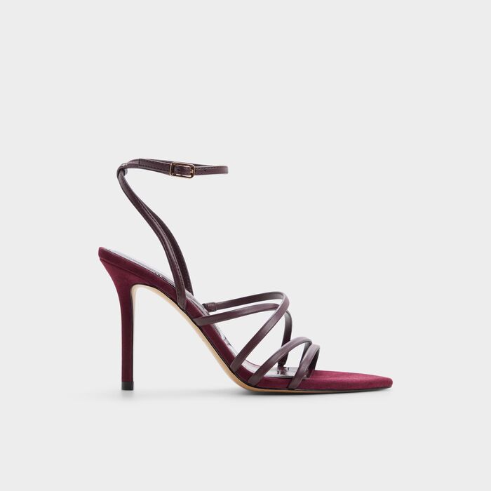 Stiletto heeled sandals in bordo - SOLANIA