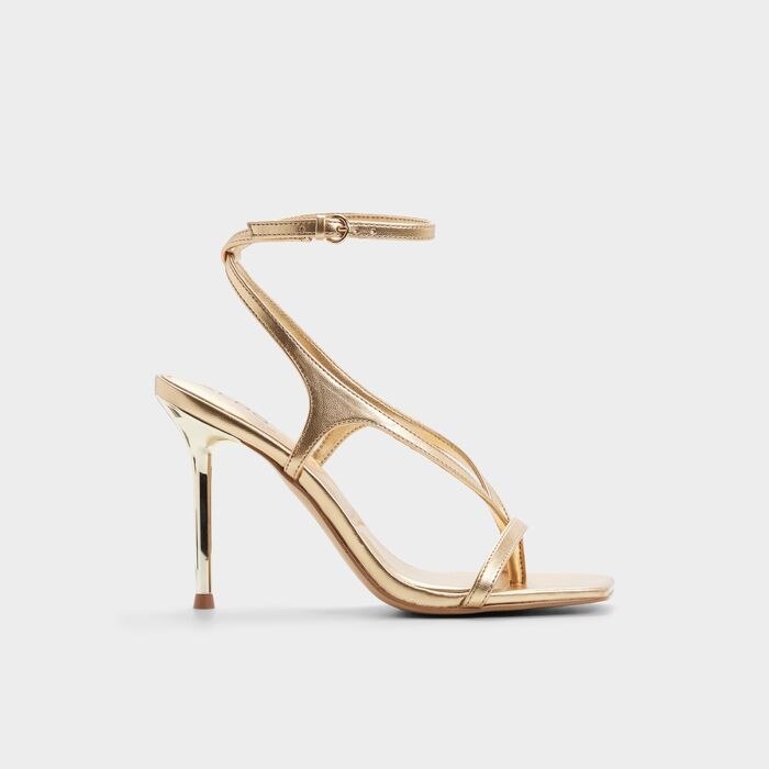 Stiletto heeled sandals in gold - SPARKS