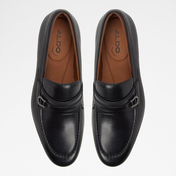 Loafers in black leather - STANLY