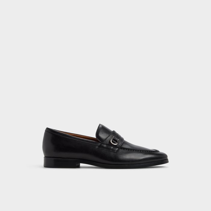 Loafers in black leather - STANLY